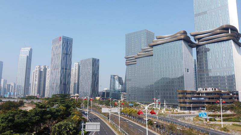 2024年1月1日，廣東珠海，橫琴粵澳深度合作區(qū)樓群。
