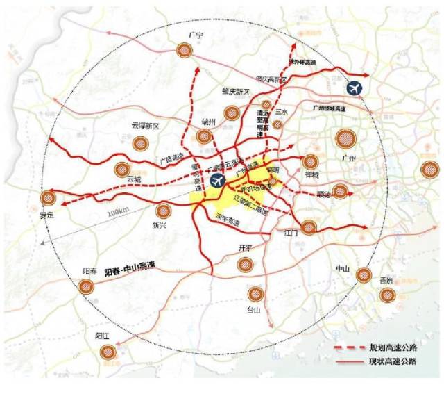 機(jī)場(chǎng)周邊規(guī)劃高速公路網(wǎng)