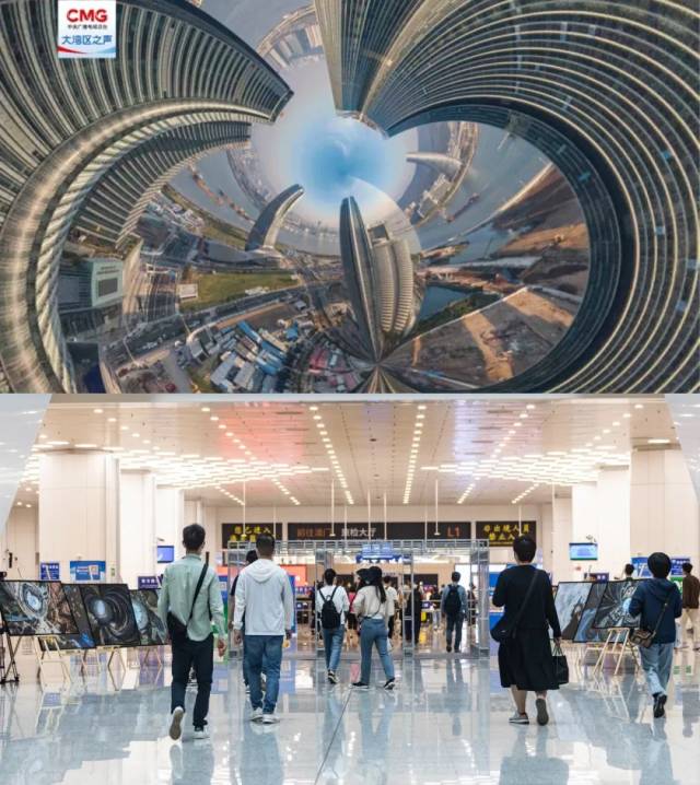 ▲兩地往返的人流在“圓融”的琴澳影像中穿梭、打卡。雙城與《連城》的寓意彼此呼應