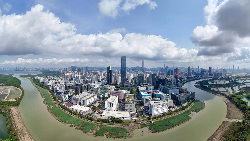 這是河套深港科技創(chuàng)新合作區(qū)（無人機(jī)全景照片，4月24日攝）。新華社記者 梁旭 攝