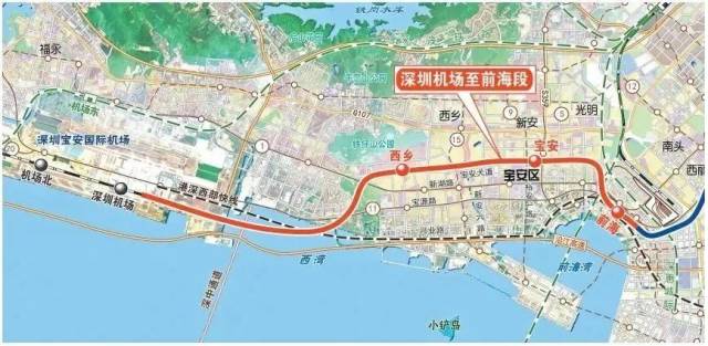 穗莞深城際機(jī)前段線路示意圖（以實(shí)際建成為準(zhǔn)）